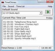 TimeChimes Automated Audio Player screenshot